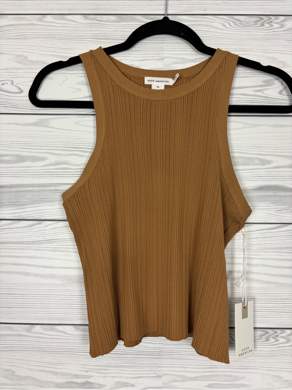 Good American ribbed crop tank canyon tan NWT size XL - Picture 2 of 7